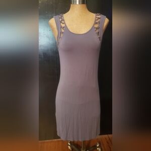 Free People Lavender Cutout Midi Dress
